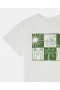 Stella Mccartney Brand Lettering Check T-shirt Cream | Kids T-Shirts And Sweatshirt