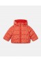 Stella Mccartney Floral Pattern Hooded Puffer Coat Red And White | Kids Baby Girls
