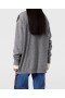Stella Mccartney Lace Insert Long Sleeve Sweater Gray Mélange | Women Knitwear
