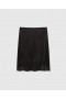 Stella Mccartney Lace Satin Midi Skirt Black | Women Skirts