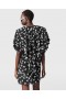 Stella Mccartney Layered Short-sleeve Dove Print Mini Dress Black/white | Women Dresses