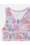 Stella Mccartney Lettering Print Swimsuit Purple | Kids Swimwear