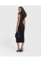 Stella Mccartney Miracle Short-sleeve Compact-knit Dress Black | Women Dresses