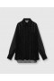 Stella Mccartney Sheer Ruffled Chiffon Shirt Black | Women Shirts And Tops