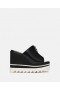 Stella Mccartney Sneak-elyse Zip Slide Wedge Sandals Black | Women Sandals