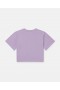 Stella Mccartney Stella Woodland Lettering Cropped T-shirt Purple | Kids T-Shirts And Tops