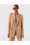 Stella Mccartney Striped Double-breasted Blazer Biscuit | Women Coats And Jackets