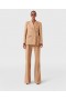 Stella Mccartney Striped Double-breasted Blazer Biscuit | Women Coats And Jackets