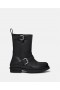 Stella Mccartney Trace Buckle-strap Biker Boots Pitch Black | Women Boots