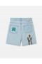 Stella Mccartney Woodland Friends Denim Shorts Blue | Kids Pants & Shorts