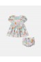 Stella Mccartney Woodland Print Short Sleeve Dress And Bloomers Set Blue | Kids Baby Girls