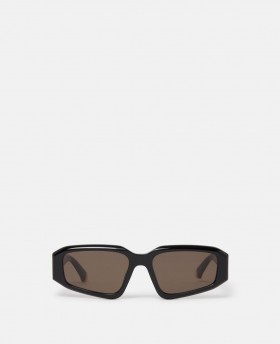 Stella Mccartney Abstract Rectangle Sunglasses Glossy Black | Women Sunglasses