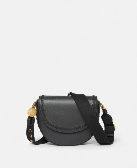 Stella Mccartney Frayme Mirum® Medium Flap Shoulder Bag Black | Women Shoulder Bags
