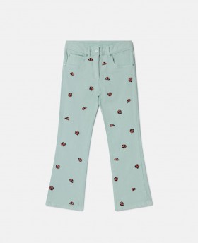 Stella Mccartney Ladybird Straight-leg Denim Jeans Green | Kids Pants & Shorts
