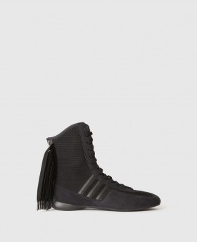 Stella Mccartney Rasant Fringe High-top Sneakers Black | Women Sneakers