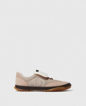 Stella Mccartney S-wave Sport Mesh-paneled Sneakers Pink Beige | Women Sneakers