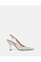  Sapatos de salto alto femininos Stella McCartney Elsa com bico fino, bege deserto |