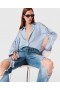 Camisa Oxford Stella McCartney Falabella Chain Azul Celeste | Camisas e Blusas Femininas