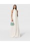  Vestido longo Stella McCartney com painel e decote halter branco | Vestidos femininos