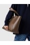  Bolsa tote grande Stella McCartney com logo, marrom chocolate | Bolsas de ombro femininas