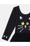 Vestido de tule preto com estampa de gato assustador da Stella McCartney | Vestidos e macacões infantis