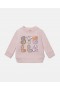  Moletom Stella McCartney Stella Woodland Lettering com gola redonda rosa | Infantil e Bebê Menina