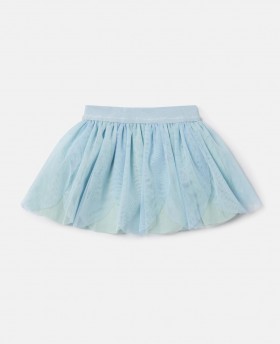  Saia de tule em camadas com elástico Stella McCartney azul | Infantil para meninas