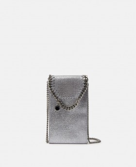  Bolsa transversal para celular Stella McCartney Falabella prateada | Feminina A icônica Falabella
