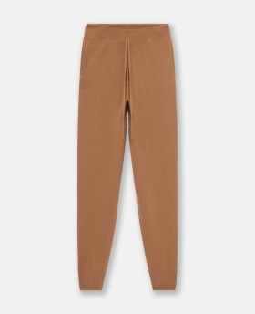  Calça de moletom Stella McCartney de cintura média e modelagem afunilada, bege claro | Tricô feminino