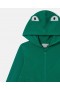 Stella McCartney Frog Graphic kapucnis cipzáras pulóver, zöld | Gyerek pólók és pulóverek