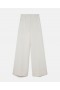  Stella McCartney Magas derekú, széles szárú gyapjú nadrág, krémfehér | Női szabás