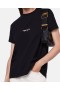  Stella McCartney Stella Iconics Love Logo T-shirt Fekete | Női Pulóverek és Pólók
