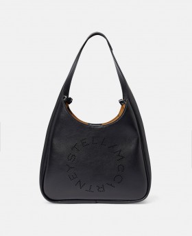  Stella McCartney logós Slouchy Hobo táska, fekete | Női táska
