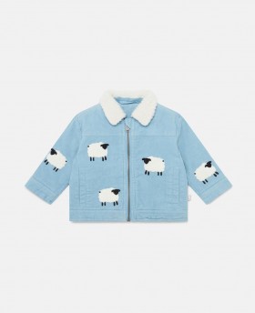  Stella McCartney báránymintás farmerdzseki kék és fehér gyerekeknek | Babáknak és kisfiúknak