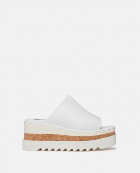 Stella McCartney Sneak-elyse platform szandál, fehér, női szandál