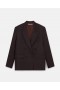  Blazer Olann Dúbailte-Chíoch Stella McCartney Donn Seacláide Dorcha | Tailoring do Mhná