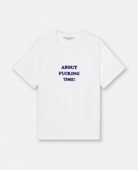  Léine T Boscaí Stella McCartney About Fucking Time! Glanbhán | Léinte Geansaí agus T-Léinte do Mhná