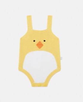  Romper Gan Muinchille Bróidnithe Stella McCartney Chick Buí | Leanaí Buachaillí