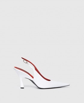  Slingbacks Stella McCartney Elsa le Lúibíní Bána | Sála Mná
