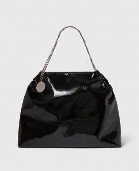  Mála Tote Paitinne Stella McCartney Falabella Drawstring Dubh | Míreanna Meaitseála do Mhná