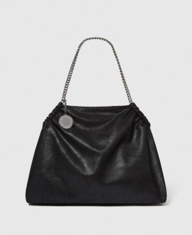  Mála Tote Drawstring Falabella Stella McCartney Dubh | Málaí Tote do Mhná