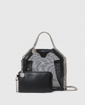  Mála Tote Tiny Falabella Mogaill Stella McCartney Dubh | Mná Stella Icons