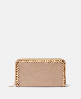  Sparán Stella McCartney Falabella Zip Continental Clotted Cream | Mná An Falabella Íocónach