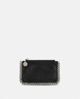  Sealbhóir Cárta Stella McCartney Falabella Zipper Dubh | Sparán do Mhná