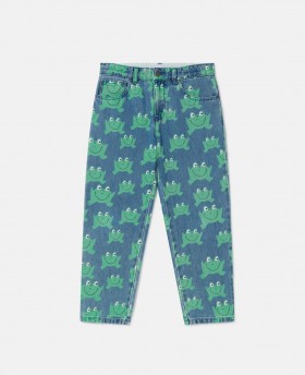  Jeans Díreach Cos le Prionta Frog Stella McCartney Gorm | Bríste & Gearrghráin do Pháistí