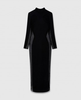 Gúna Cniotáilte Dlúth Muinchille Fada Miracle Stella McCartney Dubh | Gúnaí do Mhná