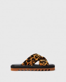  Sandailí Stella McCartney Sneak-elyse Leopard Casta le Prionta Leopard | Sandailí do Mhná
