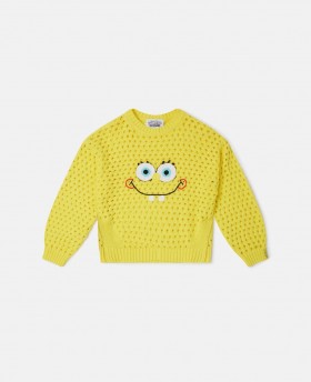  Geansaí Cróiseáilte Grafach Spongebob Stella McCartney Buí | Geansaithe & Cairdigíní do Pháistí