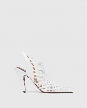  Stella McCartney Stella Spur Fite Slingbacks Bán | Sála Mná