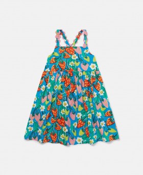  Gúna Gan Smál le Prionta Sútha Talún Stella McCartney Glas/bándearg | Gúnaí & Jumpsuits do Pháistí